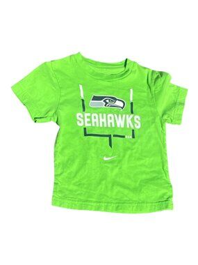 NIKE NFL SEATTLE SEAHAWKS Football Kid's Tee Shirt Size 3T 100% Cotton
